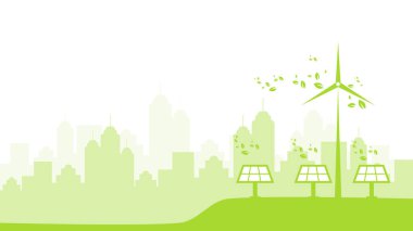 yeşil arkaplan ve yeşil enerji ve eko kavramı