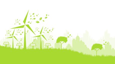 Yeşil arkaplanın vektör illüstrasyonu