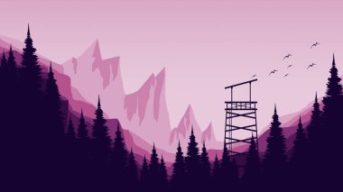 Orman ve ağaçların soyut arkaplanı