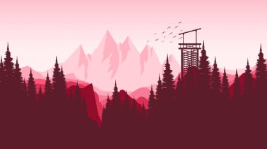 Orman ve dağ manzarası