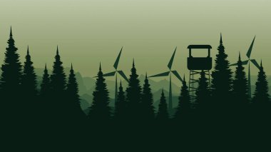 dağlar, orman yatay