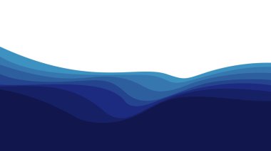 beyaz zemin üzerine mavi dalga