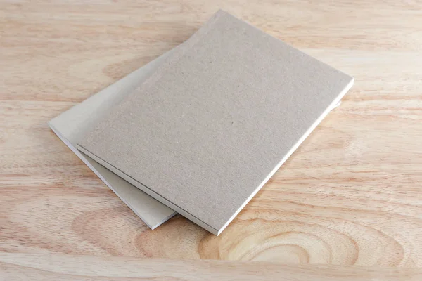 Recyklovaný Papír Kniha Dřevěné Pozadí — Stock fotografie