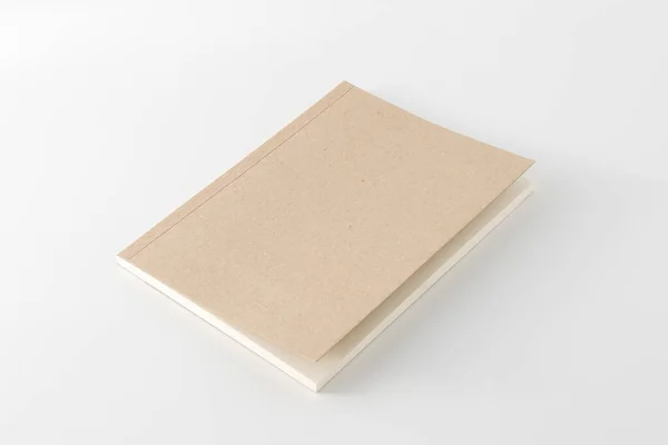Buch Aus Recyceltem Papier Auf Weißem Hintergrund — Stockfoto