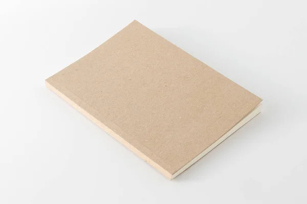 Buch Aus Recyceltem Papier Auf Weißem Hintergrund — Stockfoto