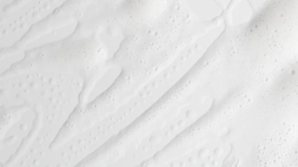 Sfondo Astratto Bianco Texture Schiuma Saponata Schiuma Shampoo Con Bolle — Foto Stock