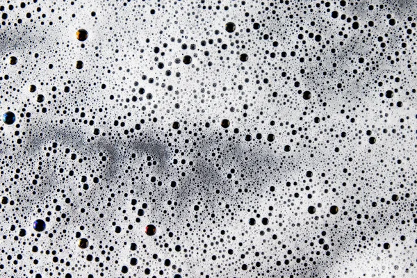 Fond Abstrait Texture Mousse Savonneuse Blanche Shampooing Mousse Avec Bulles — Photo