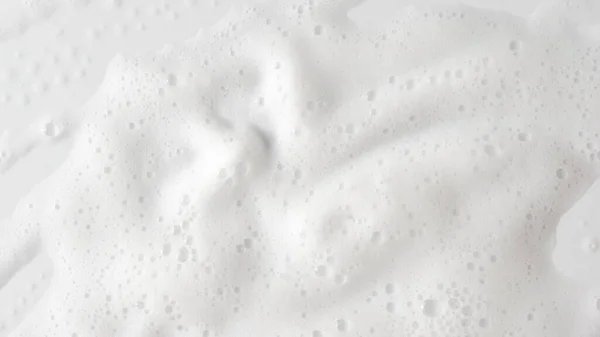 Sfondo Astratto Bianco Texture Schiuma Saponata Schiuma Shampoo Con Bolle — Foto Stock