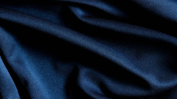 Синя Тканина Тканини Текстура Фону — стокове фото