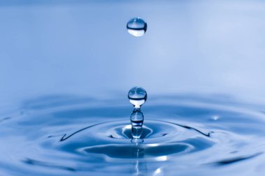 mavi damla su, sıvı mavi su damlası dalgalanma arkaplanı