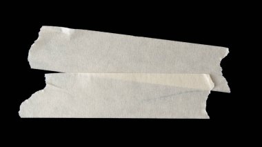 Yapışkan kağıt, maskeleme bandı siyah arkaplanda izole