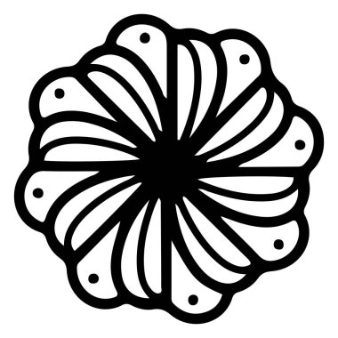 Çiçek karalama süsü Tek bir çiçek sayfası element dövmesi