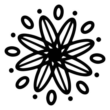 Çiçek karalama süsü Tek bir çiçek sayfası element dövmesi