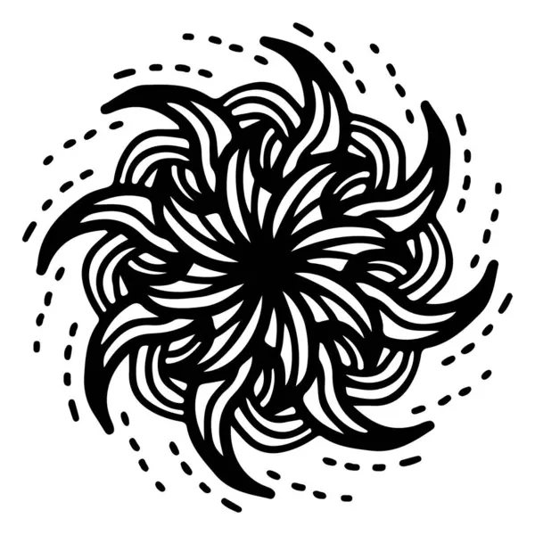 Çiçek karalama süsü Tek bir çiçek sayfası element dövmesi