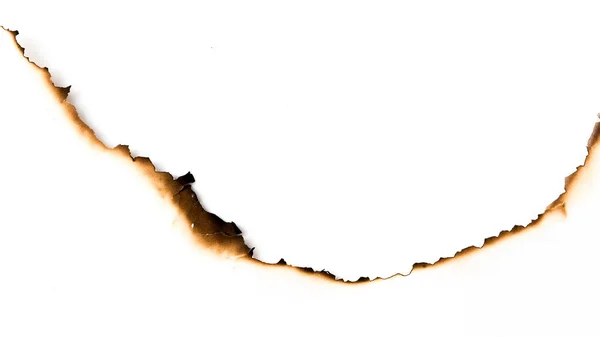 Kertas Terbakar Pada Latar Belakang Putih — Stok Foto