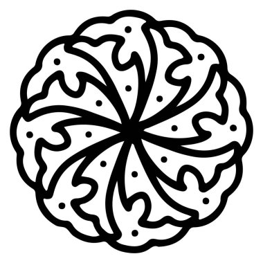 Çiçek karalama süsü Tek bir çiçek sayfası element dövmesi