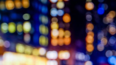 Sokak gecesi bulanık ışıkların arkaplanı