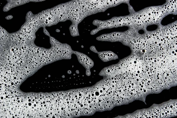 Abstract Achtergrond Witte Zeepschuim Textuur Shampoo Schuim Met Belletjes — Stockfoto