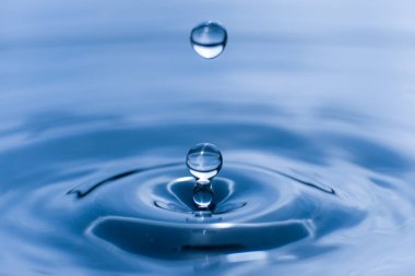 mavi damla su, sıvı mavi su damlası dalgalanma arkaplanı