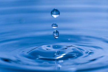 mavi damla su, sıvı mavi su damlası dalgalanma arkaplanı