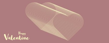 Sevgililer günü kartı tasarımı, sembol kalp aşk pembe, güzellik öğesi