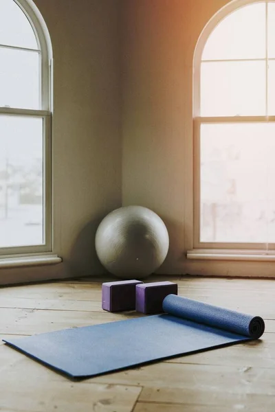 Yoga room with natural light
