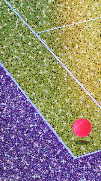 A Aesthetic colorful tennis