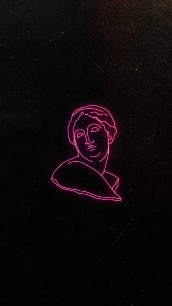 A Aesthetic neon statue