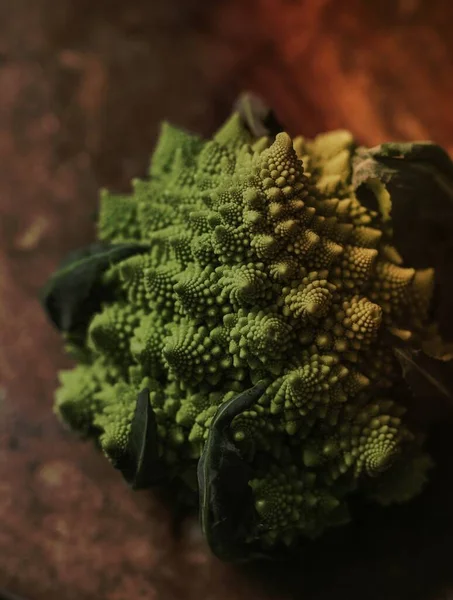 Fresh Healthy Organic Romanesco Broccoli — Foto de Stock