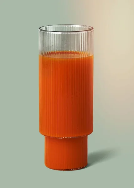 Холодний Пресований Макет Морквяного Соку — стокове фото