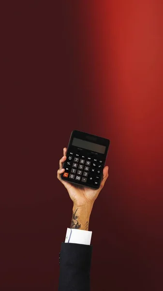 Концепция Ручного Калькулятора — стоковое фото