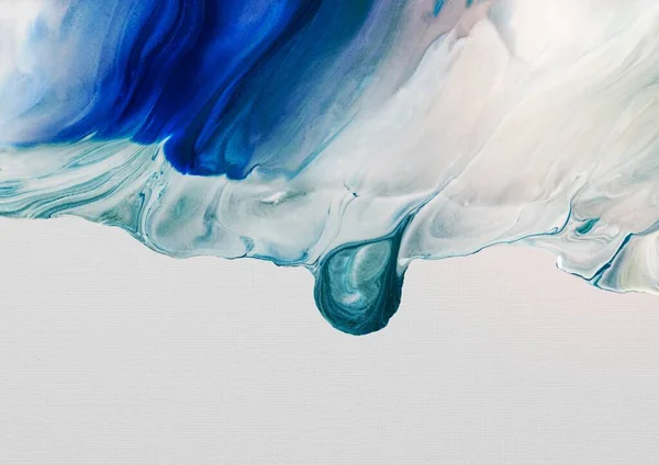 Blue Paint Smear Background Acrylic Textured Design — Stock Photo, Image