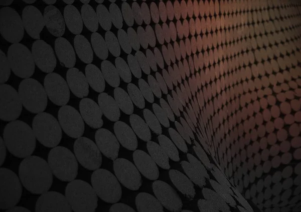 抽象波浪形墙背景 黑色圆周纹理 — 图库照片