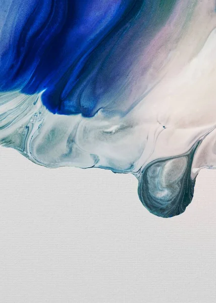 Blauwe Verf Smeren Achtergrond Acryl Textuur Ontwerp — Stockfoto
