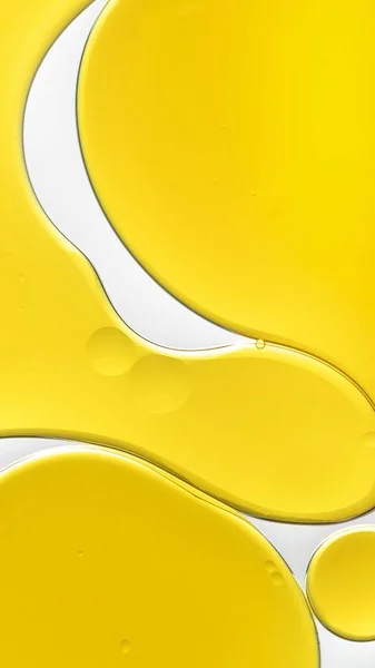 Fondo Pantalla Móvil Amarillo Abstracto Aceite Burbuja Textura Fondo — Foto de Stock