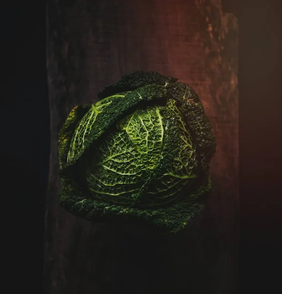 Çiğ Taze Yeşil Lahana — Stok fotoğraf
