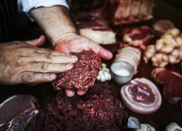 Grounded Beef Food Photography Recipe Idea — Stock Photo, Image