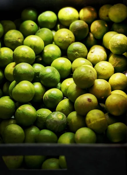 Närbild Röd Lime Producera Ekologiska — Stockfoto