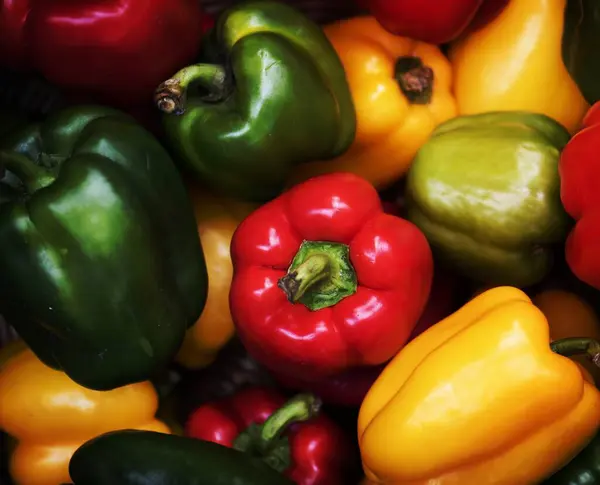 Rote Grüne Und Gelbe Paprika — Stockfoto
