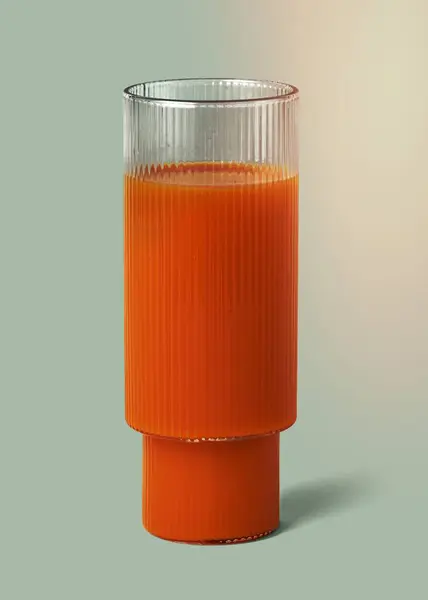 Холодний Пресований Морквяний Сік — стокове фото