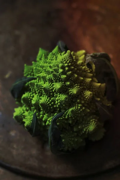 Fresh Healthy Organic Romanesco Broccoli — 스톡 사진