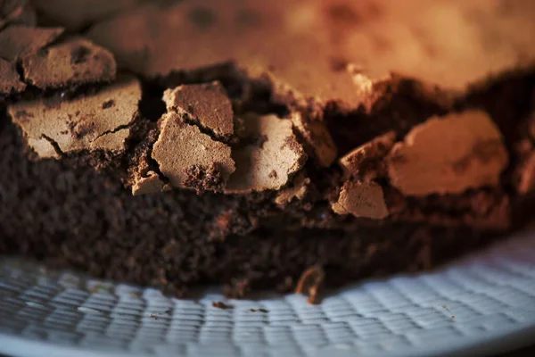 Σπιτικό Κολλώδη Λάσπη Σοκολάτας Κέικ — Φωτογραφία Αρχείου