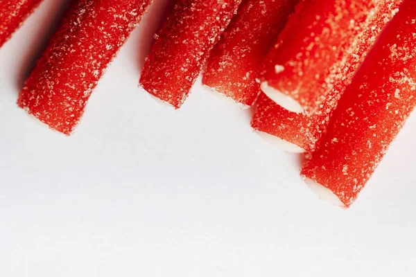Rote Kaubonbons Mit Zucker Überzogen — Stockfoto