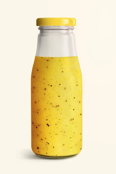 Smoothie Passion Fruit Γυάλινο Μπουκάλι Mockup — Φωτογραφία Αρχείου