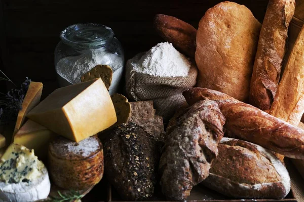 Zelfgemaakt Zuurdesem Brood Voedsel Fotografie Recept Idee — Stockfoto