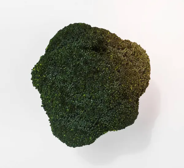 Naturalnych Świeżych Brokułów Ekologicznej Białym Tle Tle — Zdjęcie stockowe