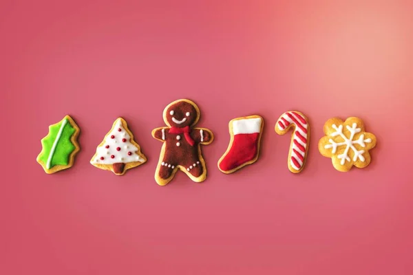 Padaria Natal Gingerbread Cookies Conceito — Fotografia de Stock
