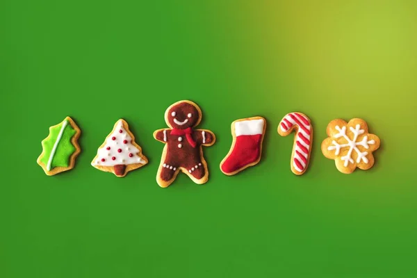 Padaria Natal Gingerbread Cookies Conceito — Fotografia de Stock