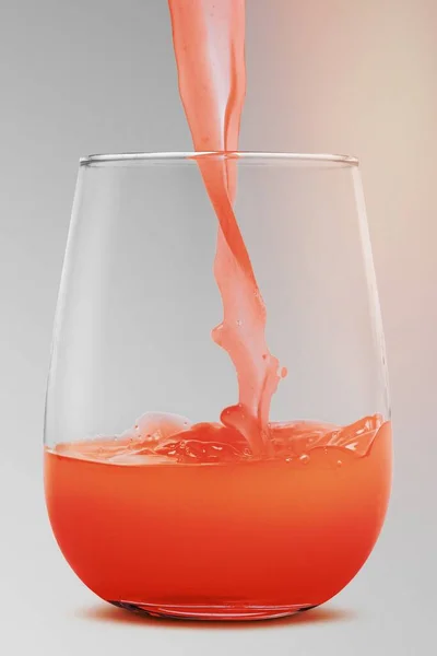 Juicy Fruit Punch Poured Glass Design Resource — Stock Photo, Image