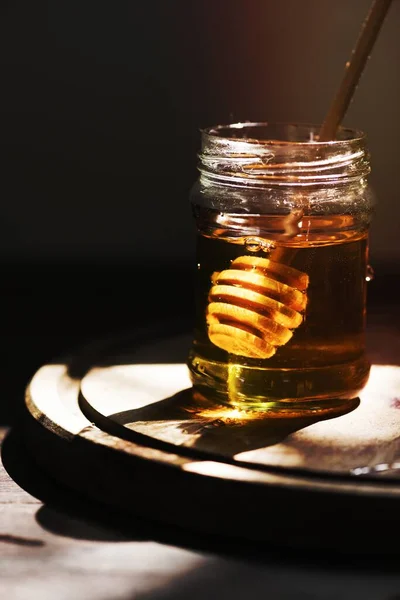 Bio Honig Lebensmittel Fotografie Rezeptidee — Stockfoto